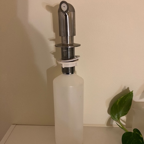 Kitchen Sink Soap Dispenser Bottle Satin Nickel - Picture 1 of 2
